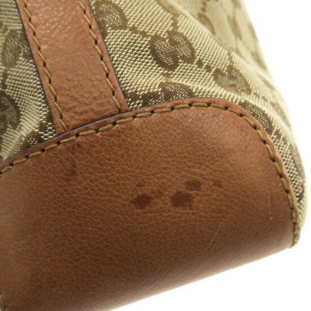 Gucci GG canvas Marrakech hobo bag brown leather trim - Picture 6 of 8
